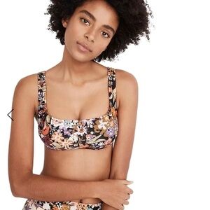 - Madewell Second Wave Balconette Bikini Top In Wildgarden